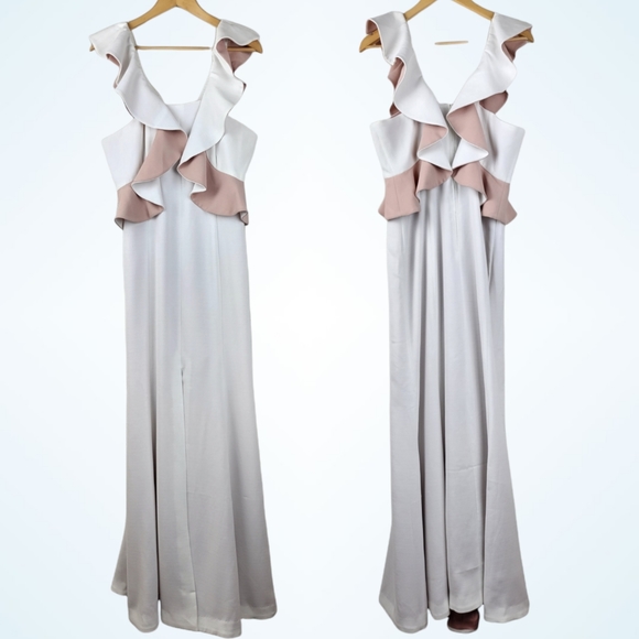 NWT C/MEO Collective Elation Ruffle-Bodice Long Gown - Picture 4 of 10